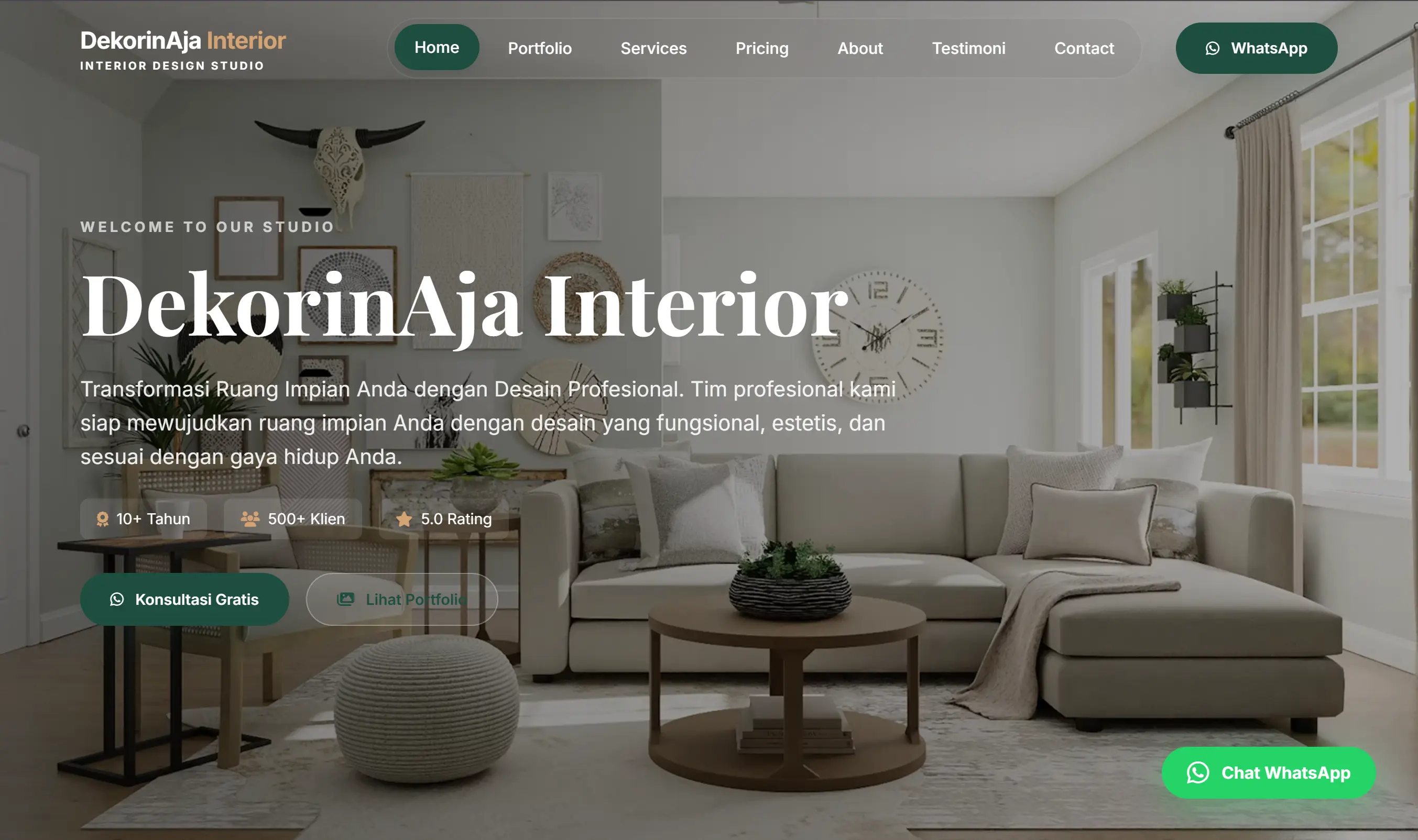 Website Dummy Company Profile Interior
